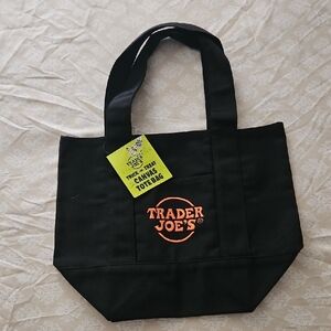 Trader Joe's Black Canvas MiniTote Bag